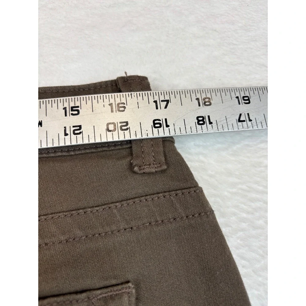 Lee Platinum Label Womens Midrise Brown BackPocket Embroidered Sz 12 Rhinestones - Picture 7 of 9